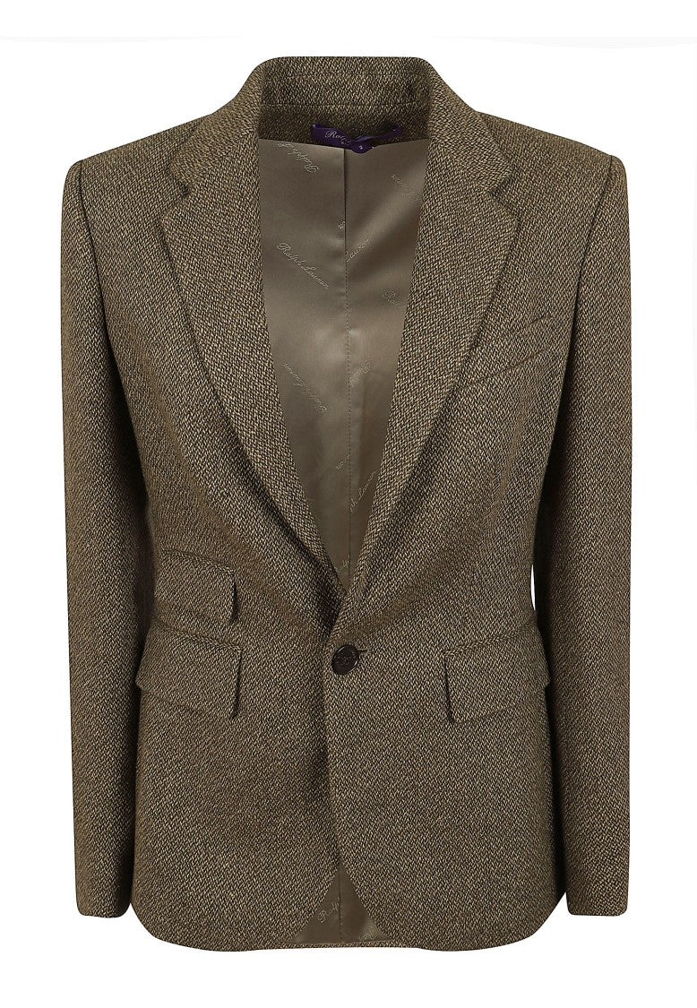 Polo Ralph Lauren Parker Single-Button Cashmere Linen Herringbone Blazer