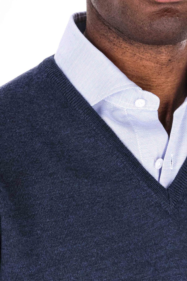Barba Virgin Wool V-Neck Sweater