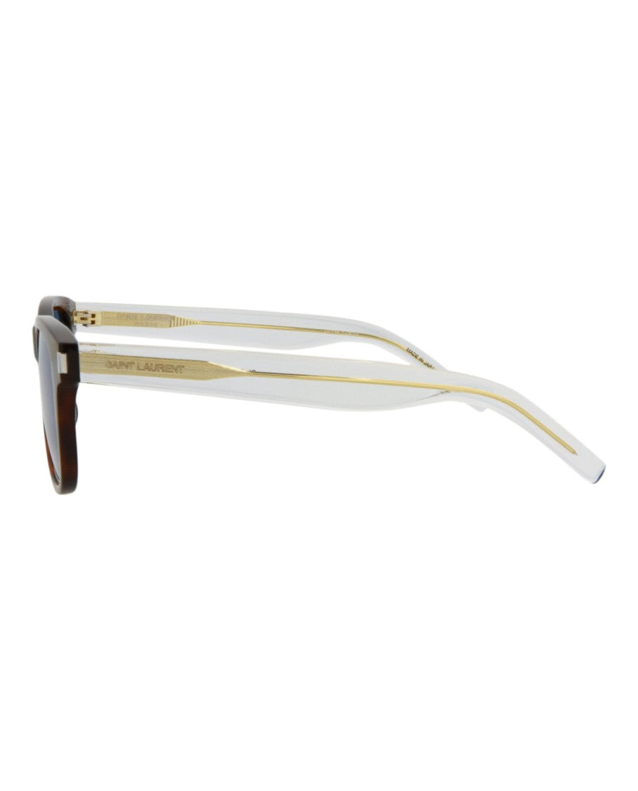 Saint Laurent Tortoiseshell Square-Frame Acetate Sunglasses With Gold-Tone Details