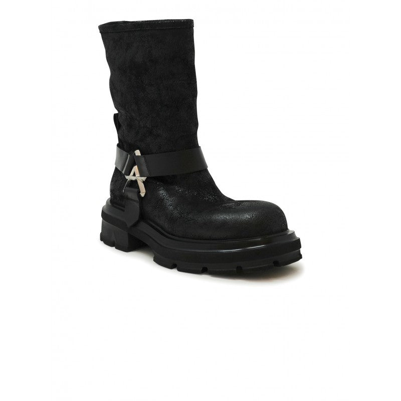 Elena Iachi Black Suede Ankle Boots