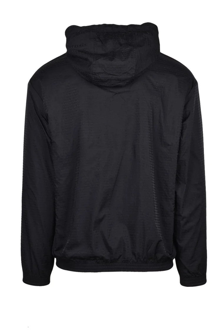 Emporio Armani Cotton Elastane Zip Sweatshirt - Black