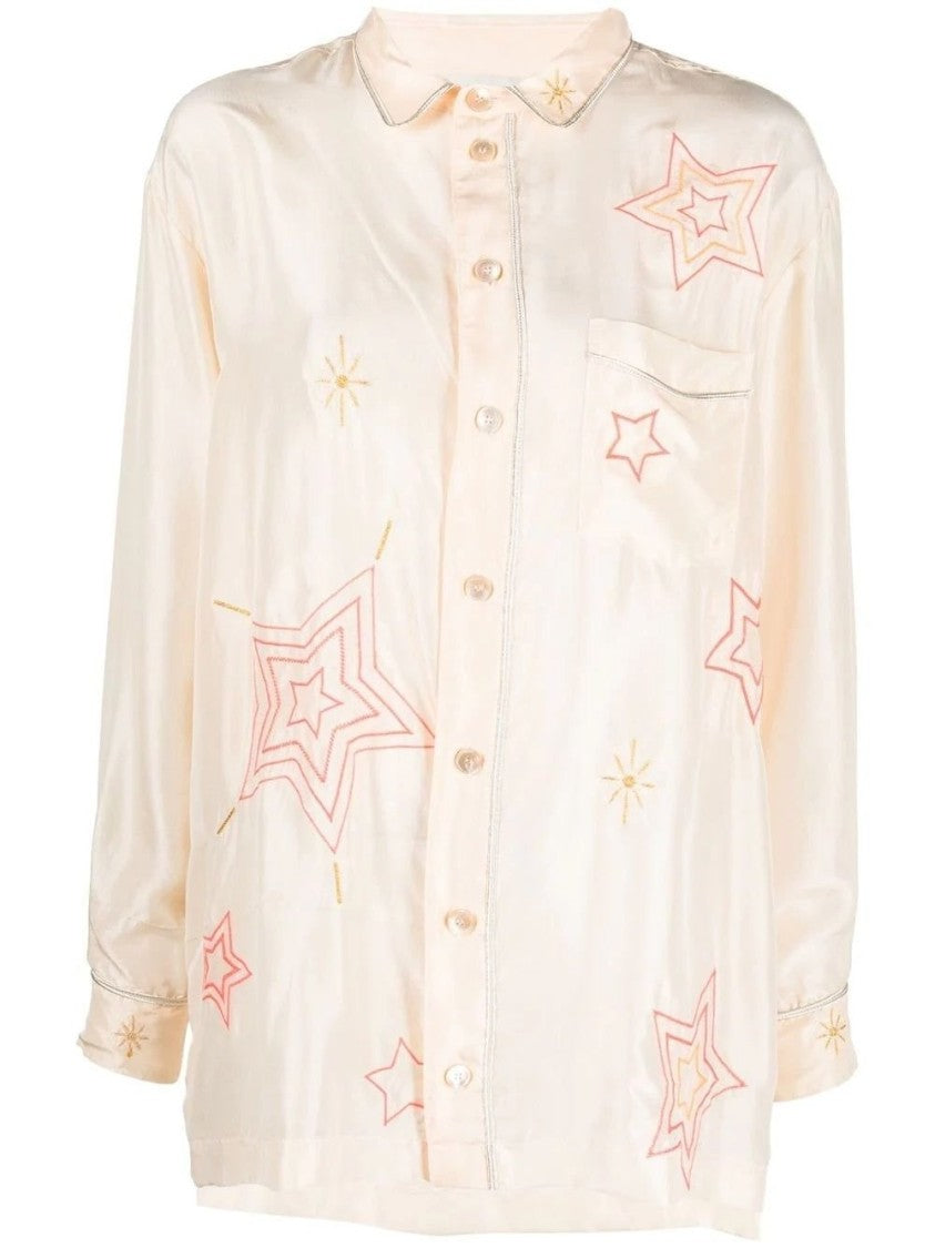 Forte Forte Star Vibes Silk Pyjamas Shirt
