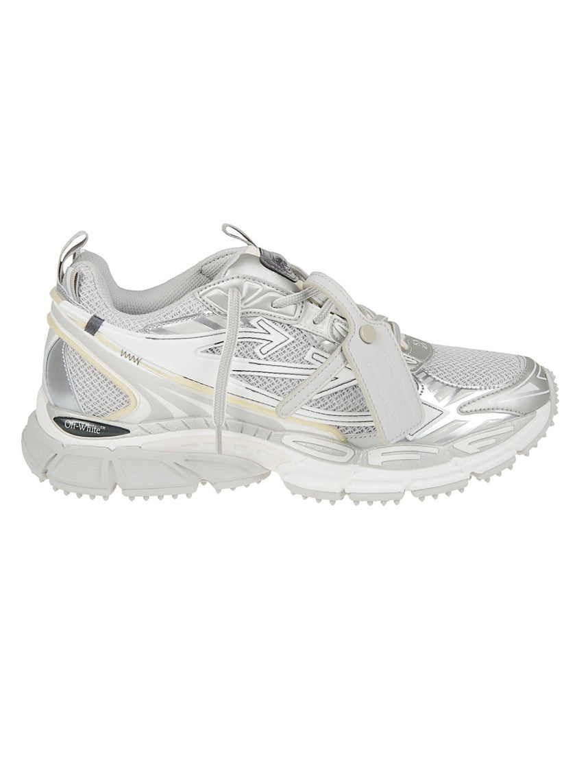 Off-White Be Right Back White Futuristic Textured Grip Sole Sneakers