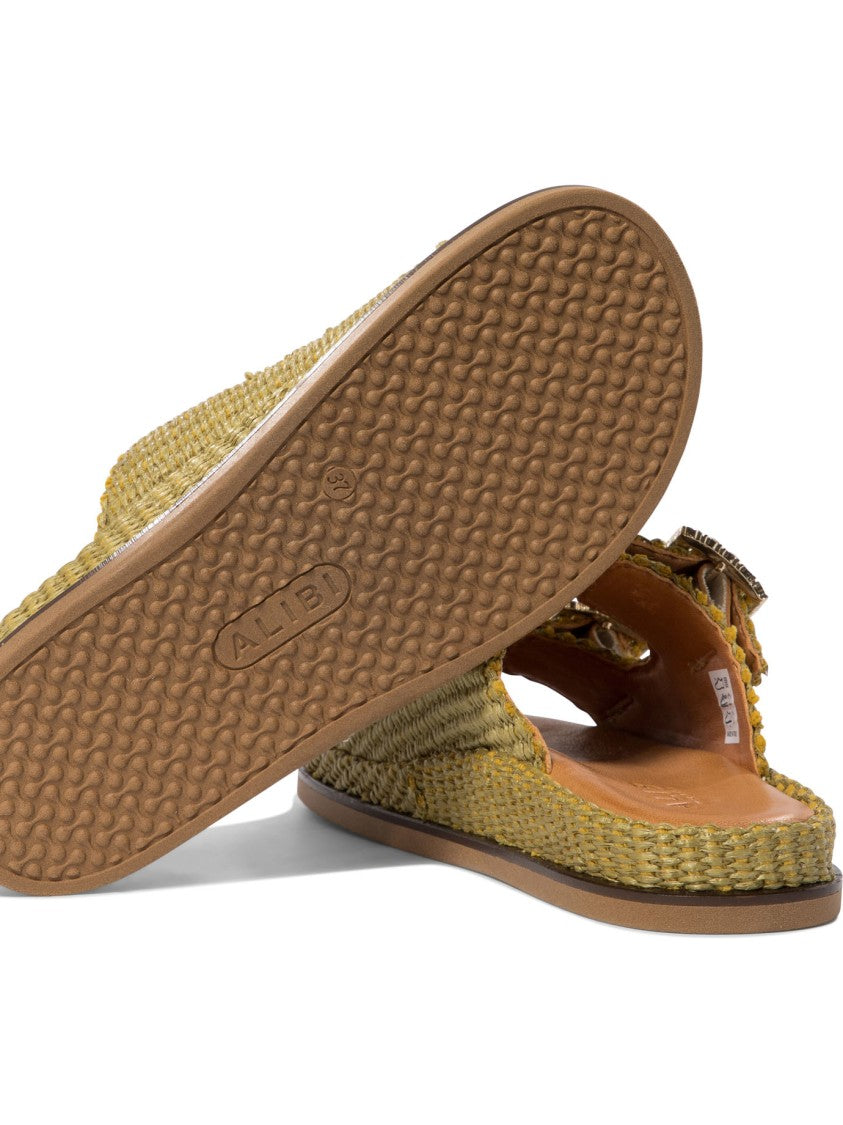 Alibi Woven Raffia Sandals