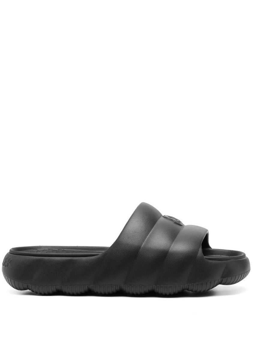 Moncler Black Sandals With Textured Sole