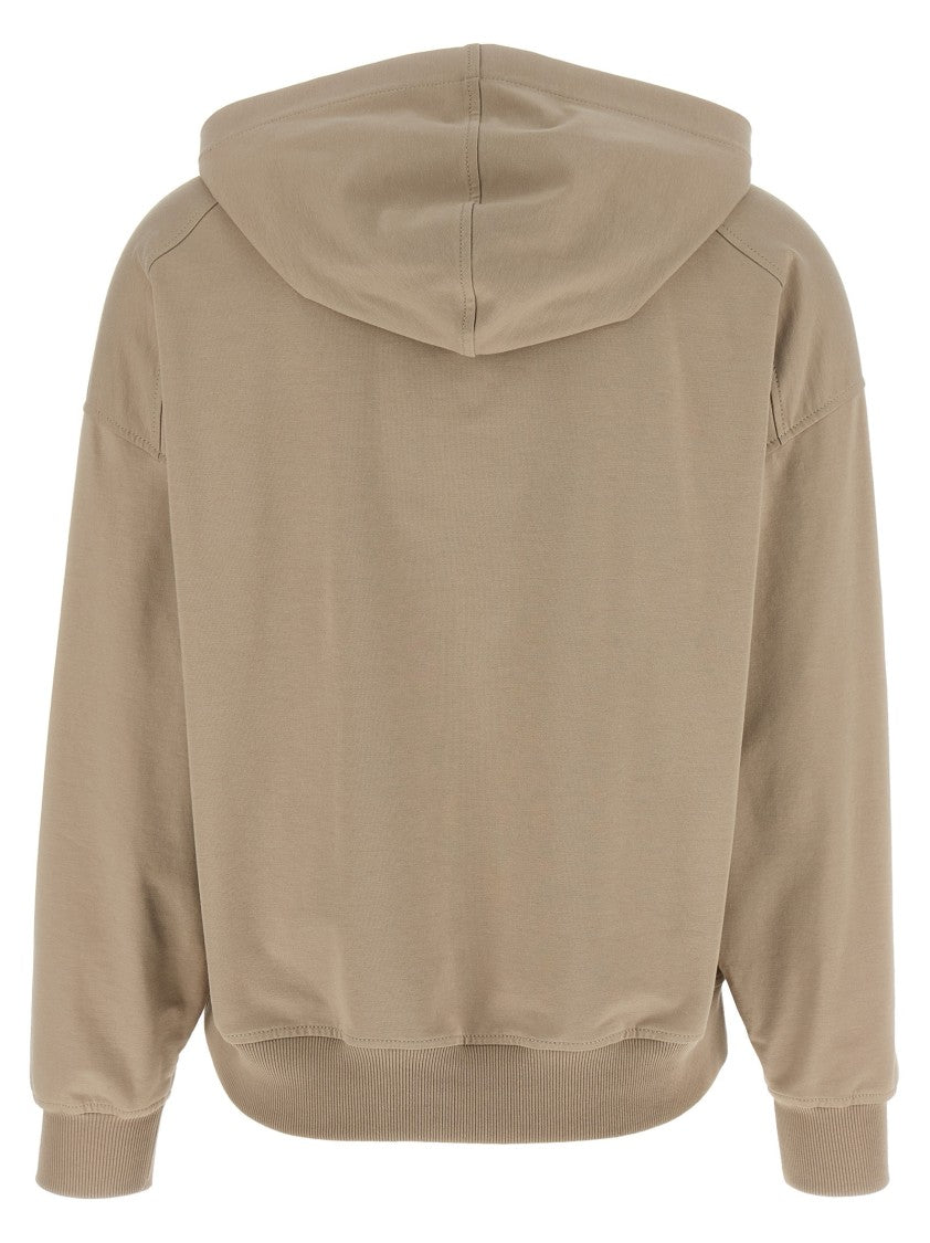 Brunello Cucinelli Gauze Cotton Hoodie With Monile Detail