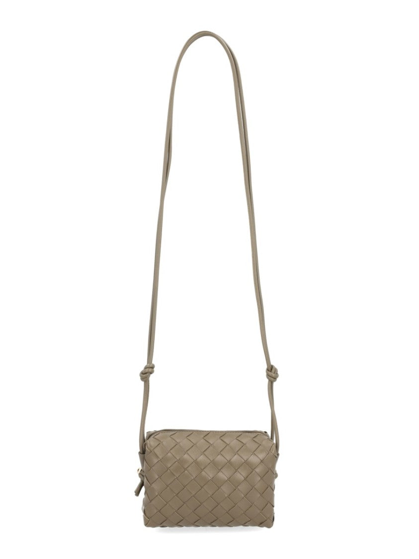 Bottega Veneta Mini Rectangular Woven Lamb Leather Camera Bag