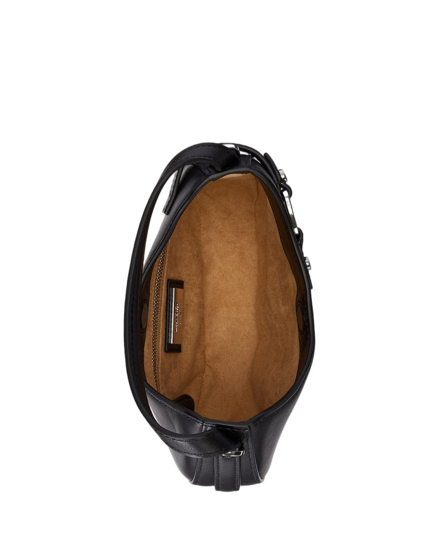 Lauren Ralph Lauren Crescent-Shaped Black Crossbody Bag