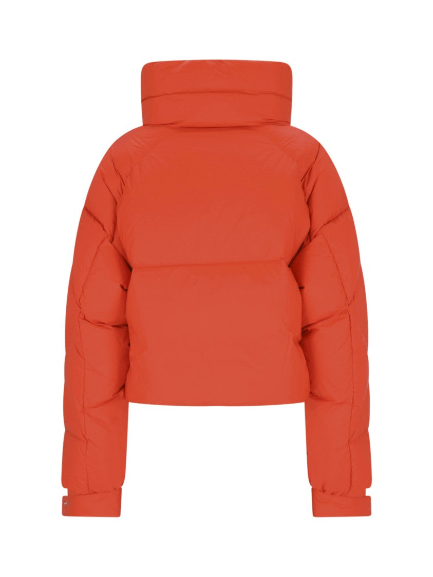 Bacon "Puffa Ring" Orange Quilted Nylon Down Jacket