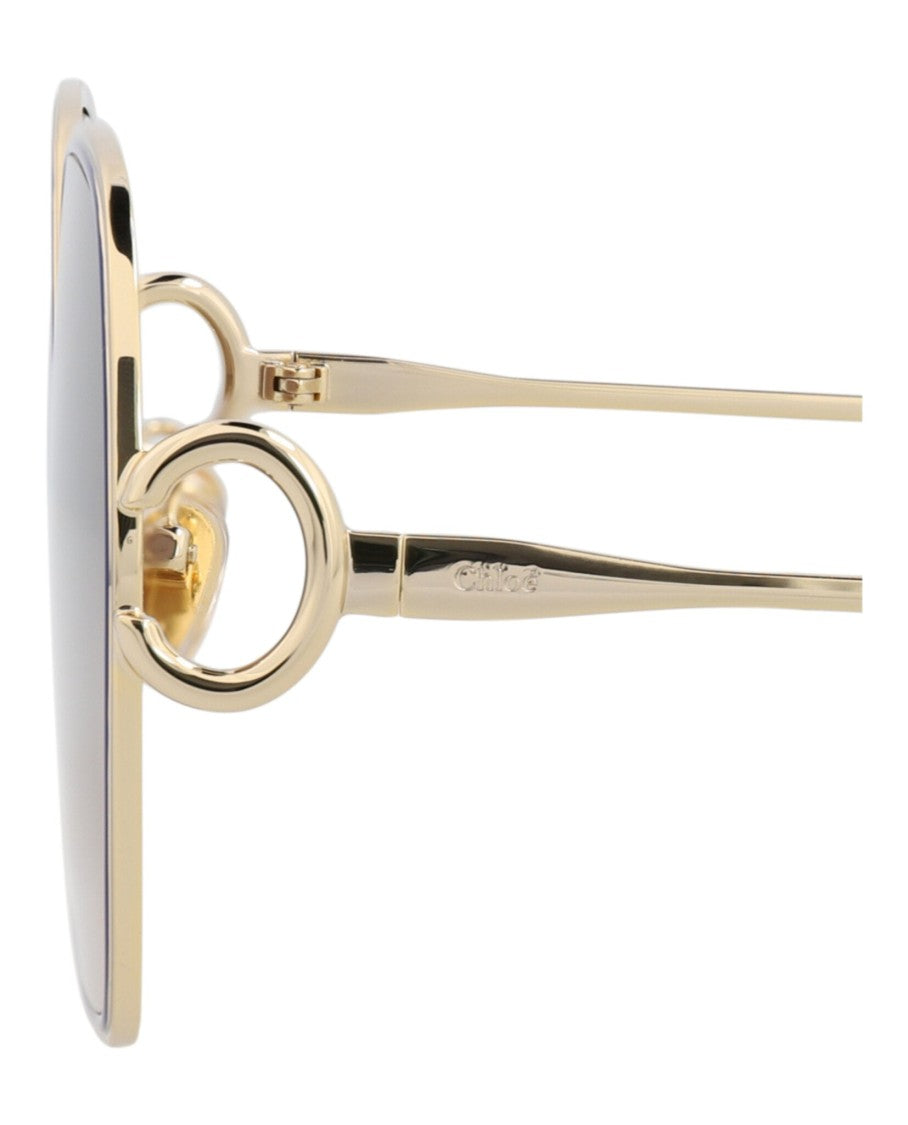 Chloé Round-Frame Metal Sunglasses