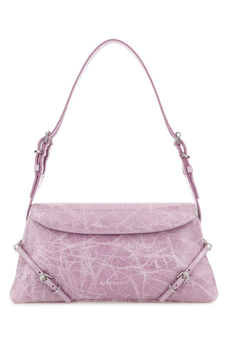 Givenchy Lilac Leather Pâ€™Tit Voyou Shoulder Bag
