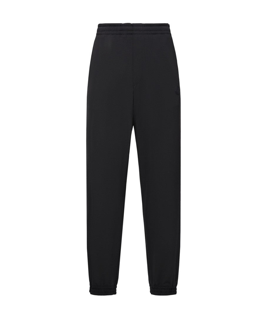 Moncler Black Sweatpants With Subtle Logo Detail And Elastic Waistband