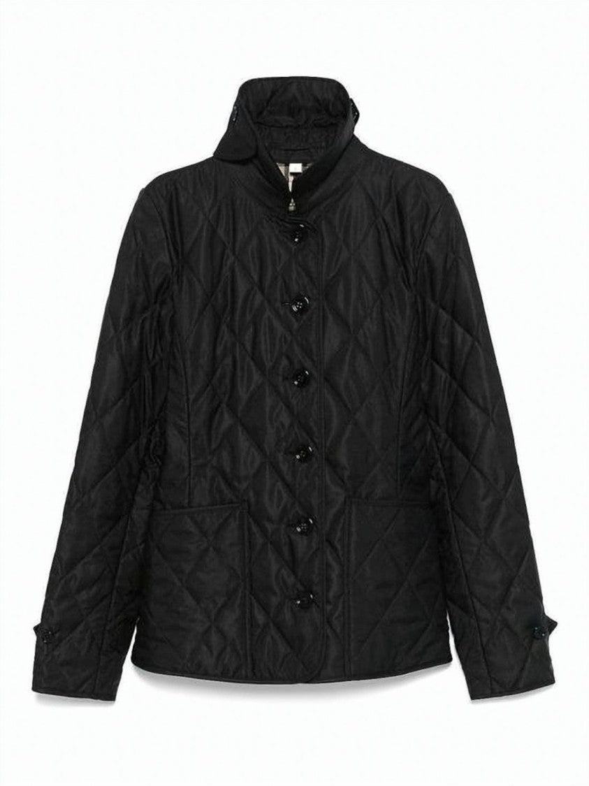 Burberry Quilted Casual Jacket With Classic Collar And Adjustable Straps