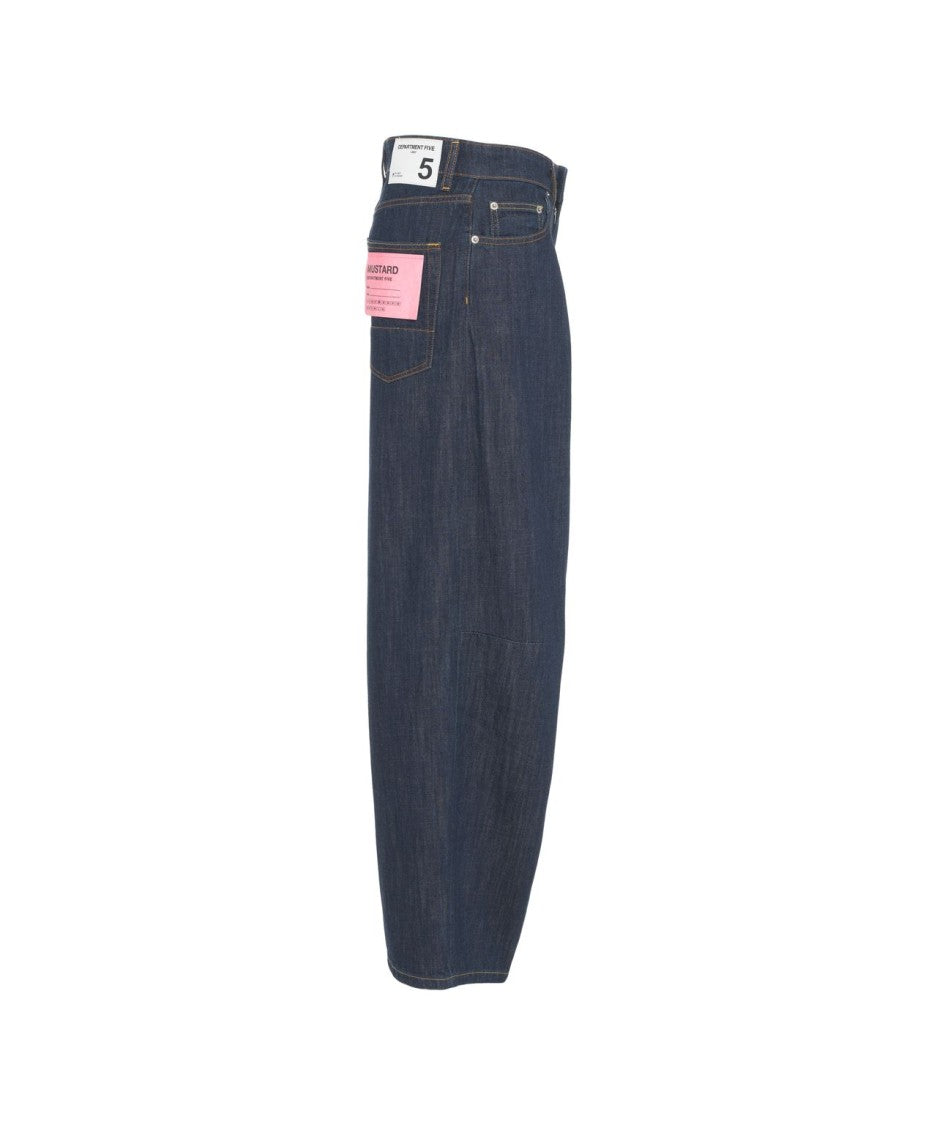 Department Five Wide-Leg Denim With Contemporary Pleats