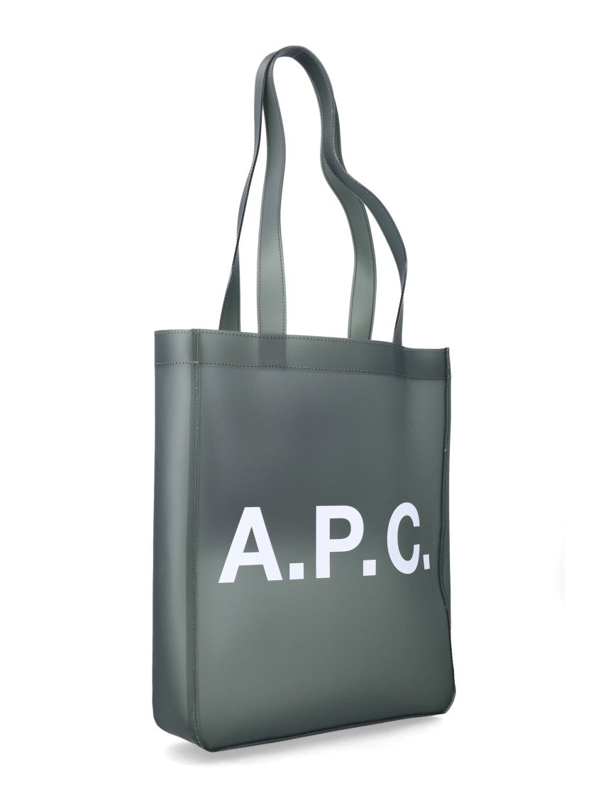 A.P.C. Transparent Tote Bag With Subtle Frosted Finish