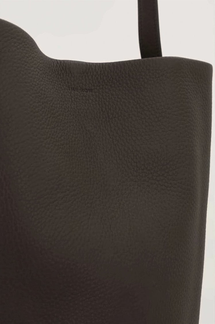 The Row Pebbled Calf Leather Shoulder Bag With Embossed Branding