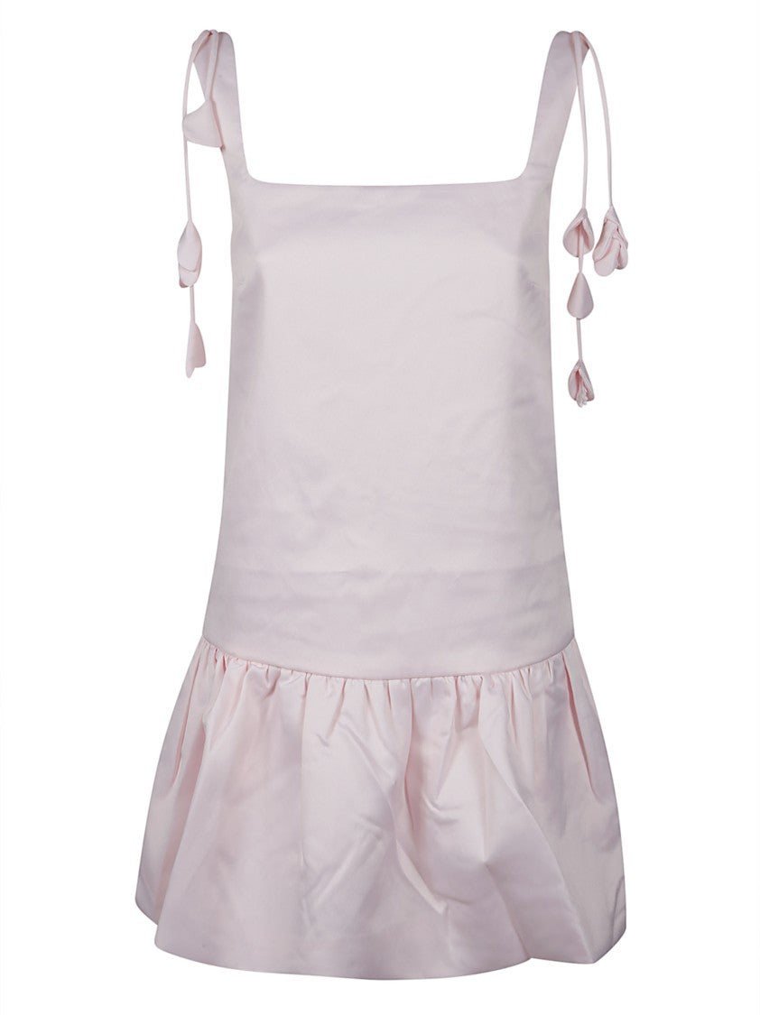 Self-Portrait Flower Taffeta Structured Mini Dress