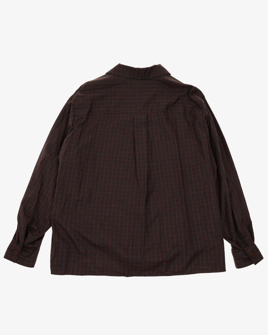 Beams Checked Pattern Long Sleeve Shirt