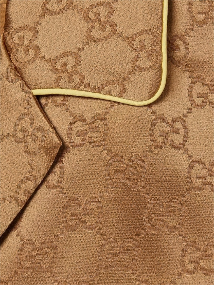 Gucci Silky Jacquard Short-Sleeved Shirt