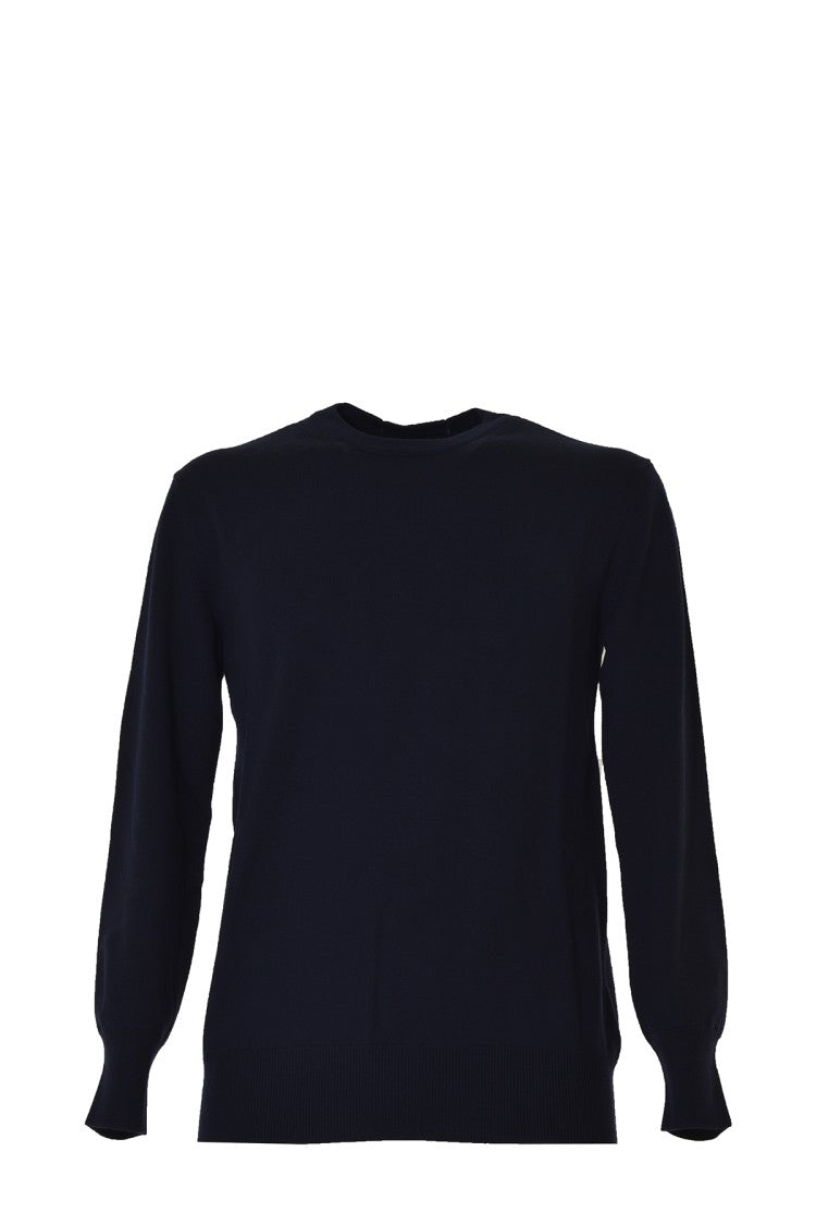 Jil Sander Blue Cotton Crewneck Sweater