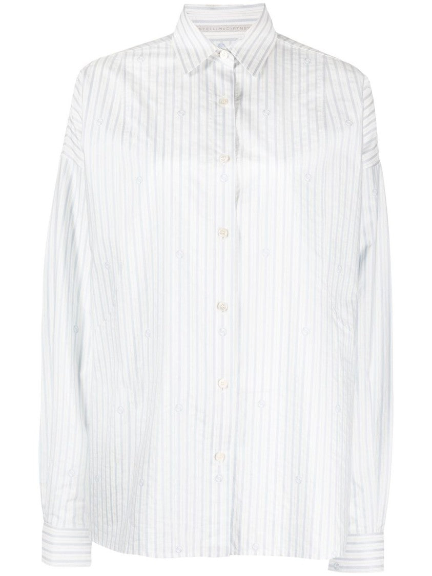 Stella Mccartney White Shirt Relaxed Fit Cotton Shirt