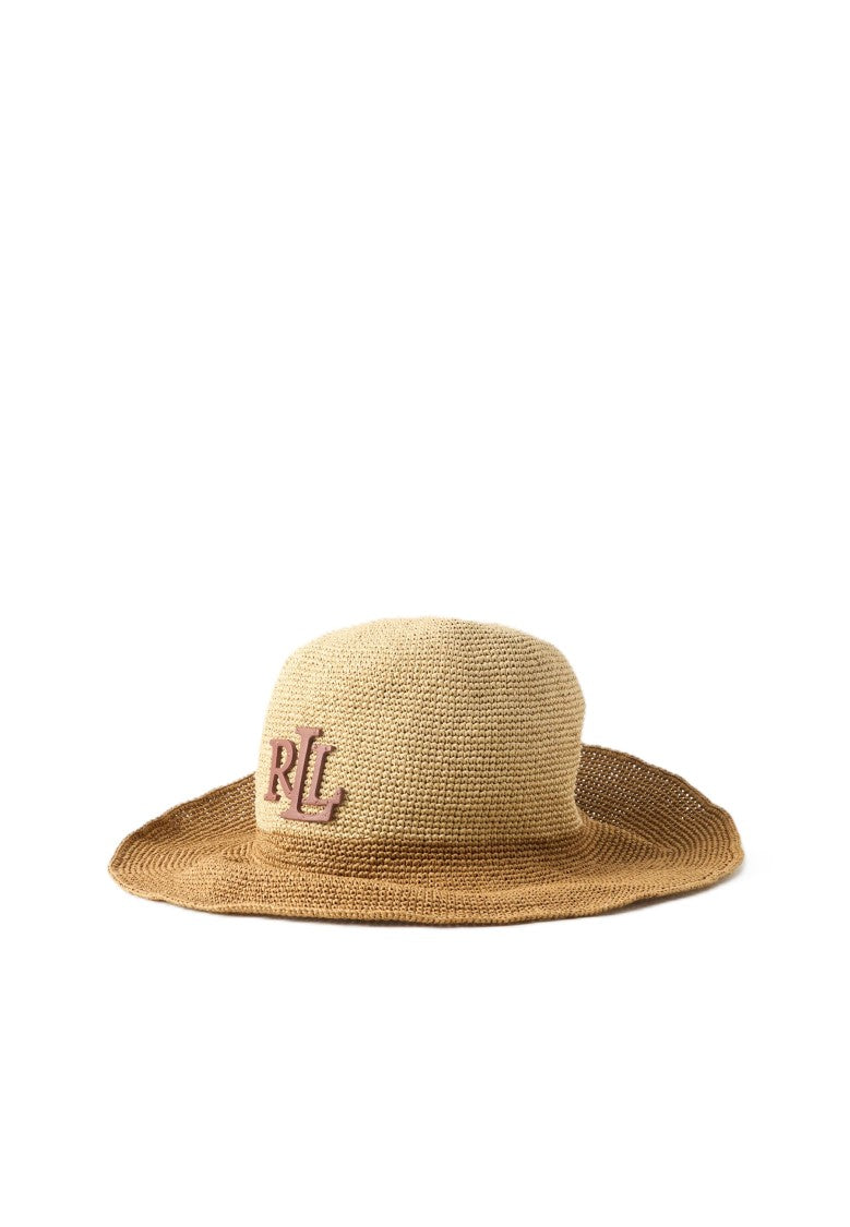 Lauren Ralph Lauren Woven Two-Tone Wide-Brimmed Hat With Textured Braiding