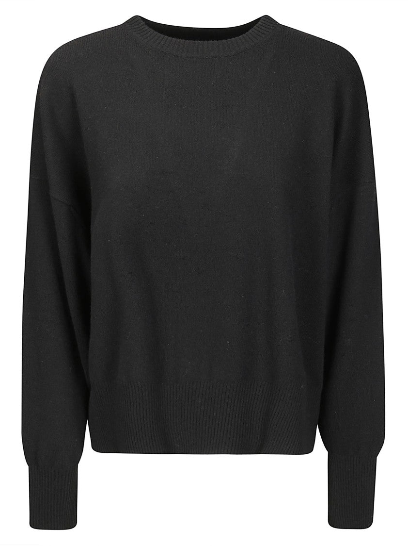 Be You Short-Fit Cashmere Sweater With Diamond Pattern And Round Neckline