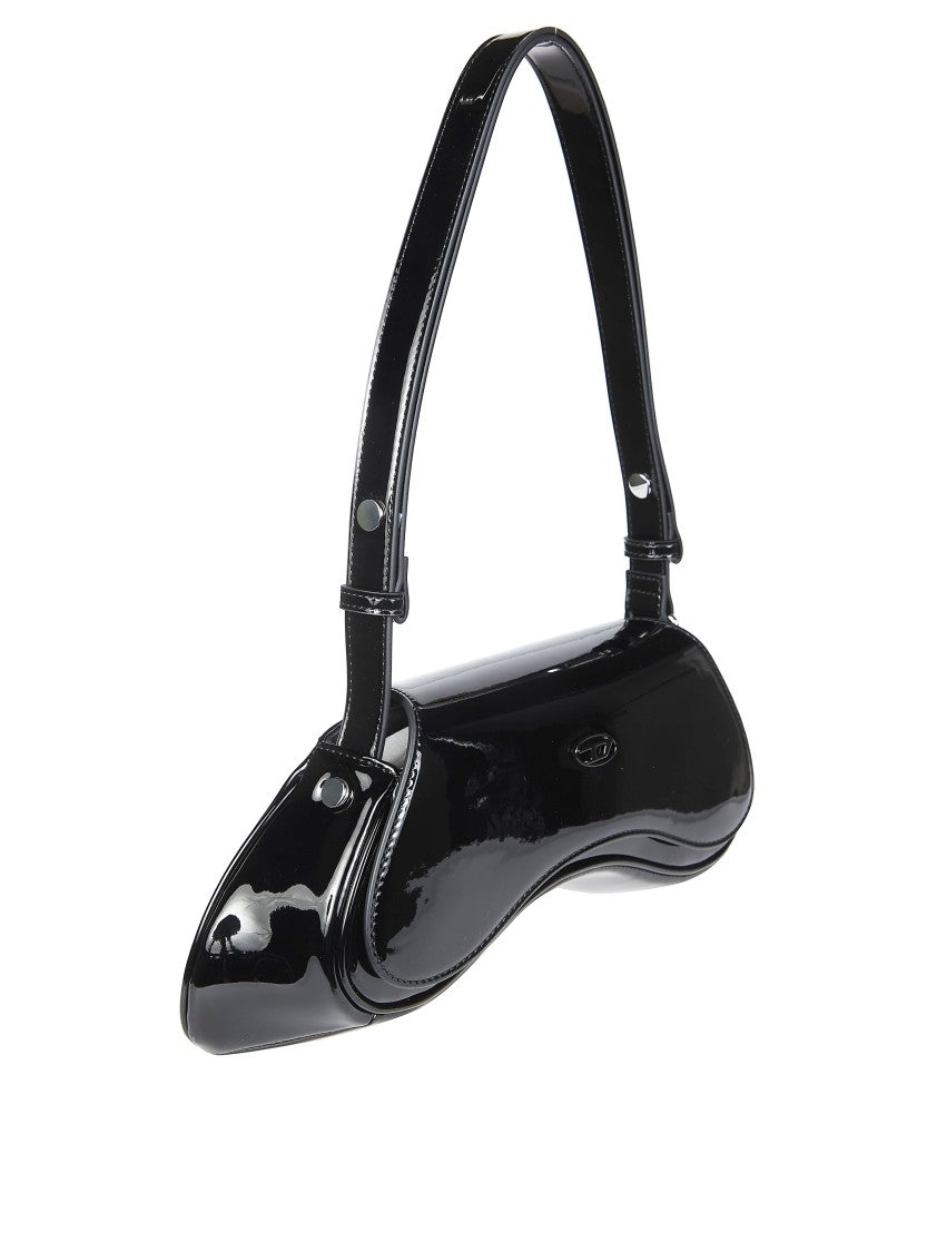 Diesel Black Play Crossbody Curved Silhouette Crossbody