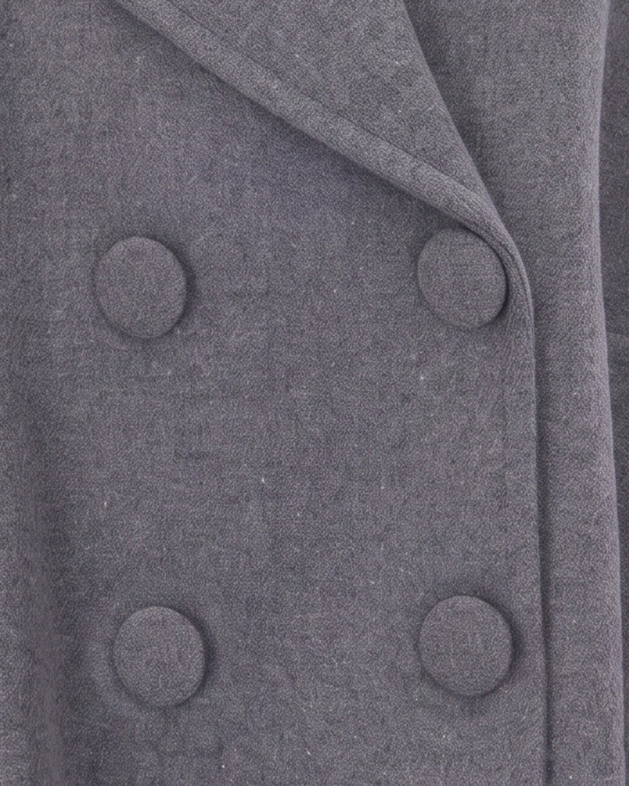 Liu Jo Medium Grey Melange Oversized Wool Coat