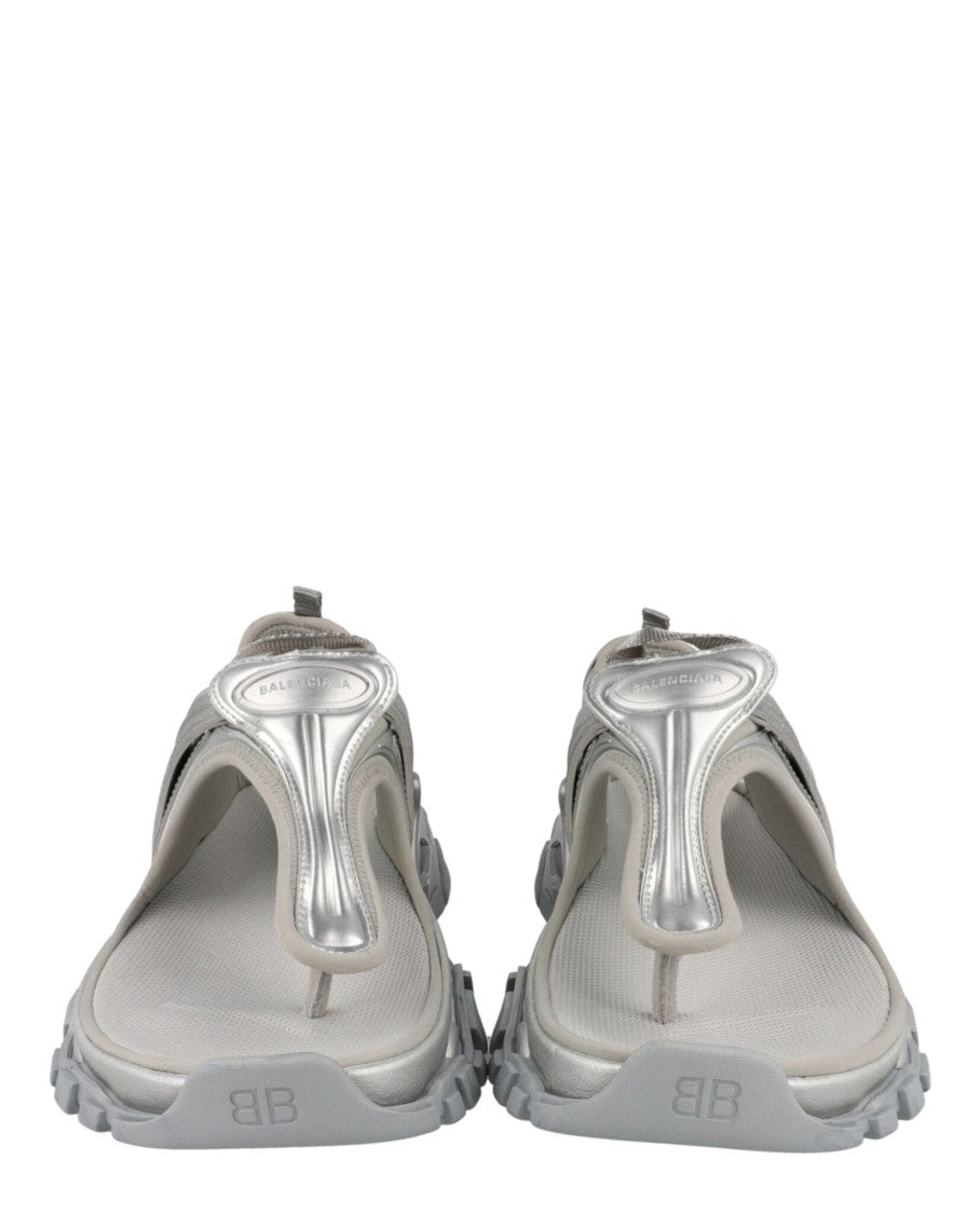 Balenciaga Sporty Tactical Track Sandals With Embossed Logo And Rugged Sole