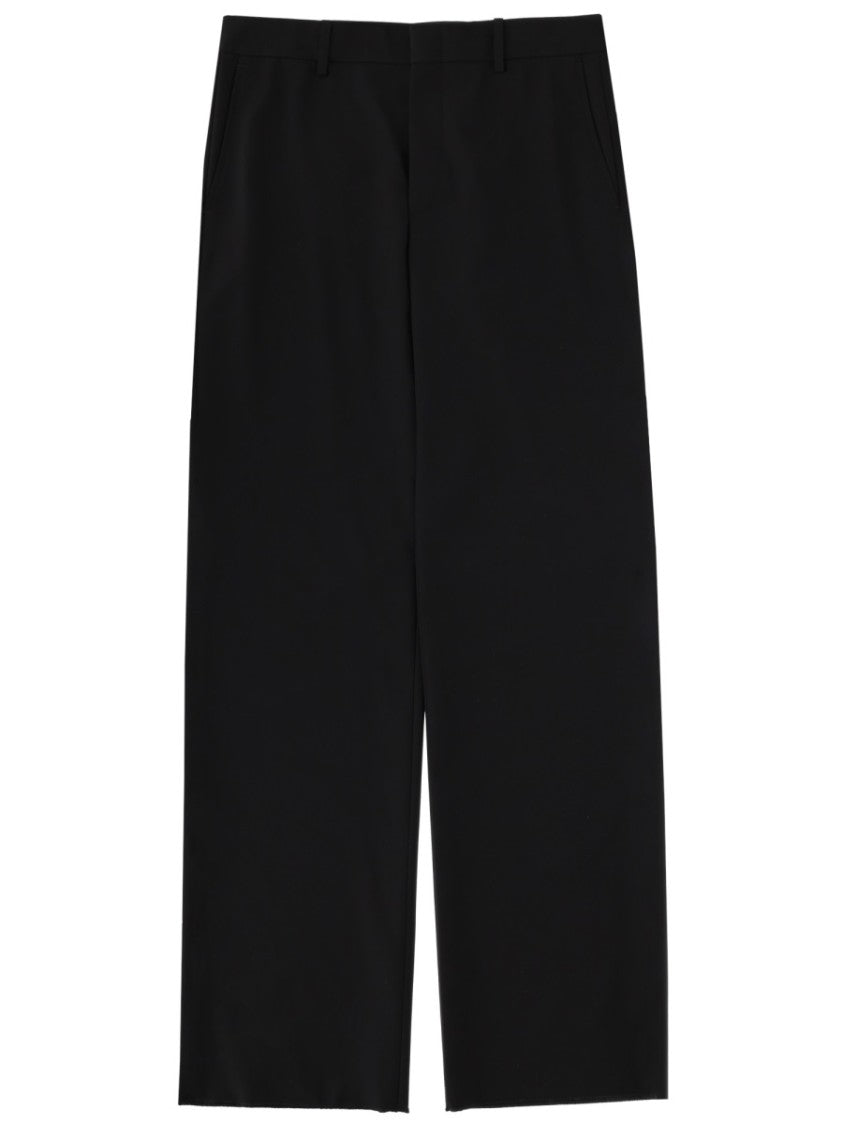 Gucci Tailored Wool And Silk Blend Pants With Clean Silhouette