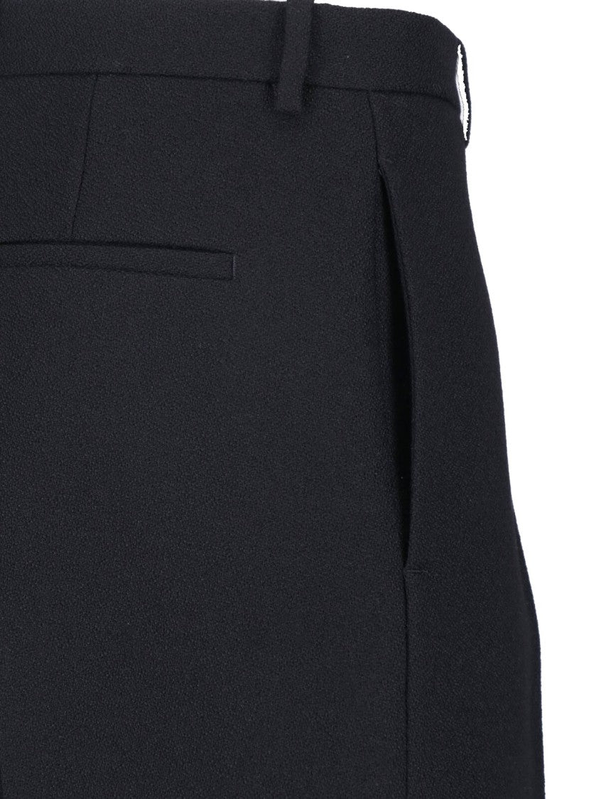 Jil Sander Tailored Virgin Wool Trousers With Zip And Button Closure