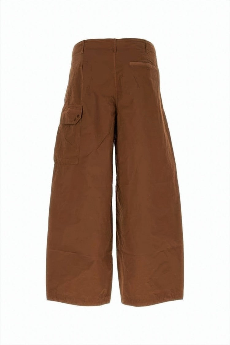 Ten C Brown Straight-Cut Shorts With Structured Waistband