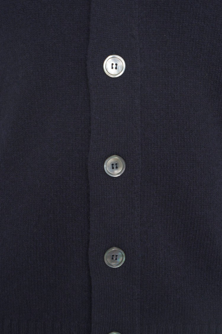 Daniele Fiesoli Cashmere V-Neck Cardigan With Button Closure