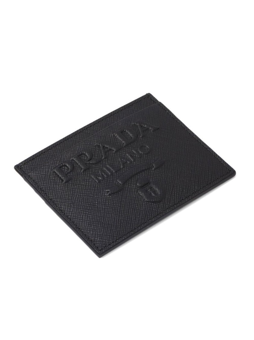 Prada Saffiano Credit Card Holder With Logo