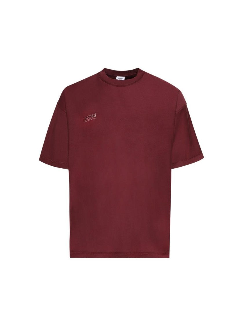 Vetements Inside Out Label Tee Bordeaux