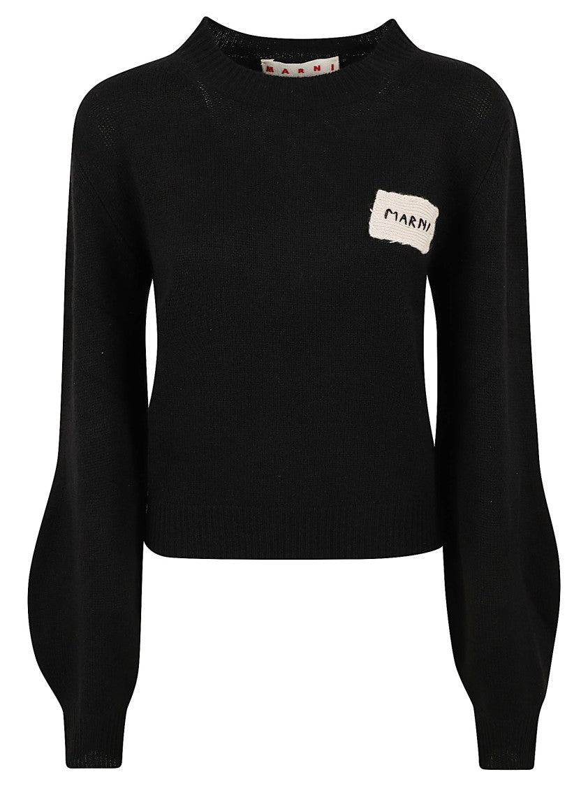 Marni Crew-Neck Cashmere Jumper With Balloon Sleeves