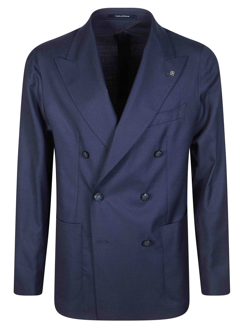 Tagliatore Blue Super 110S Virgin Wool Blazer