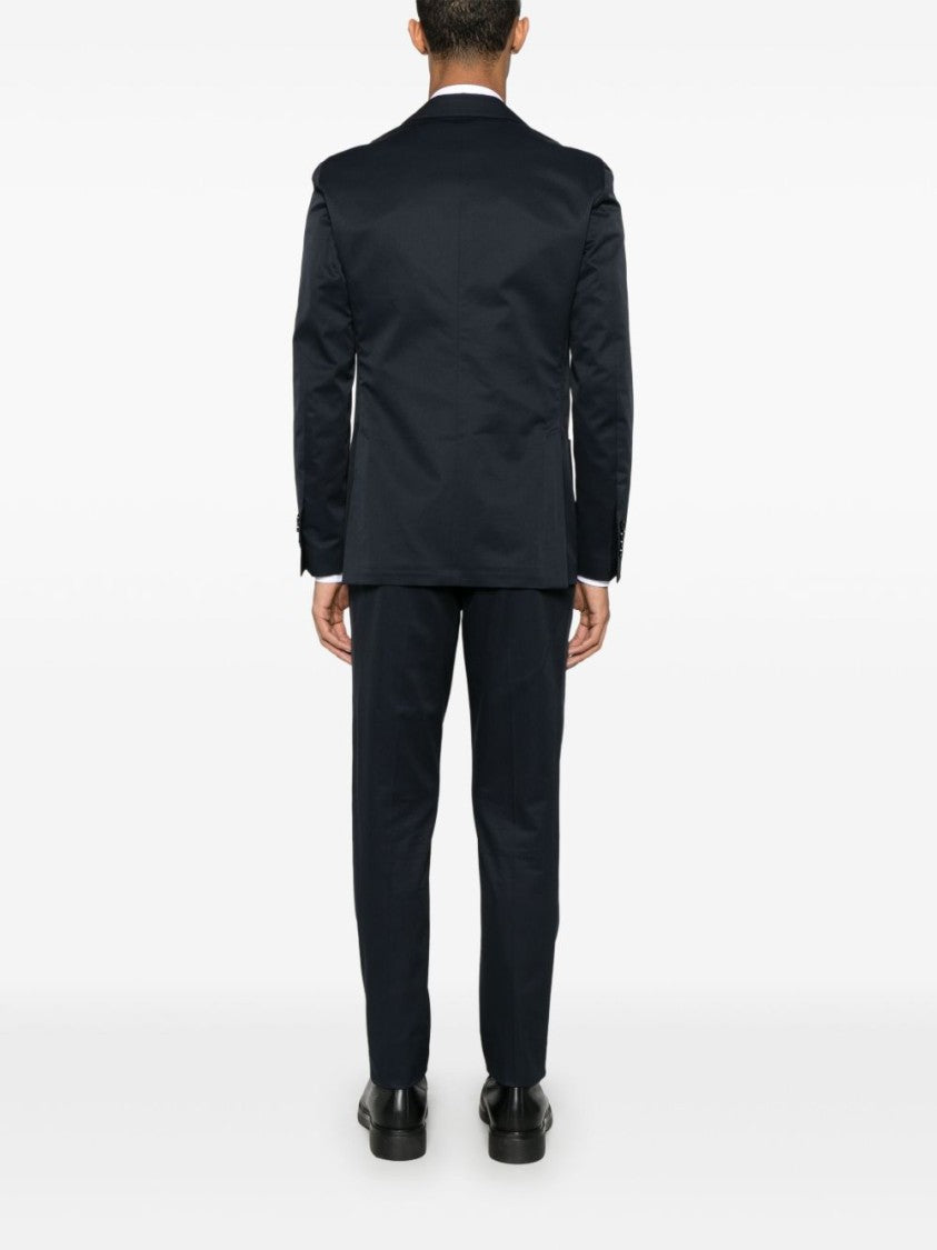 Lardini Blue Suit With Notch Lapel