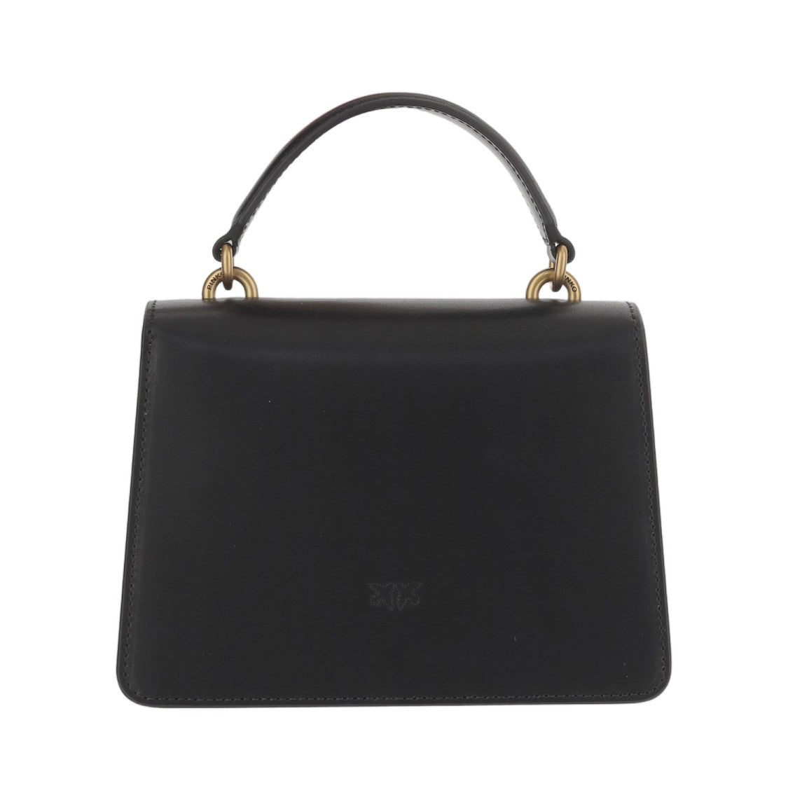 Pinko Black Love One Mini Light Leather Shoulder Bag