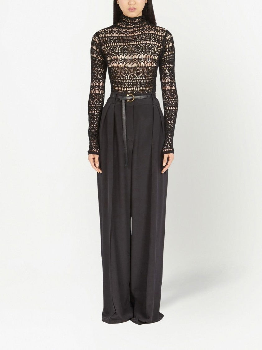 Ferragamo High-Waisted Palazzo Trousers