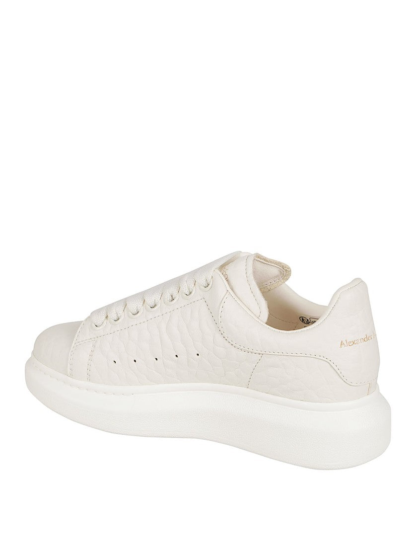 Alexander Mcqueen Oversized Off-White Full-Grain Leather Sneakers