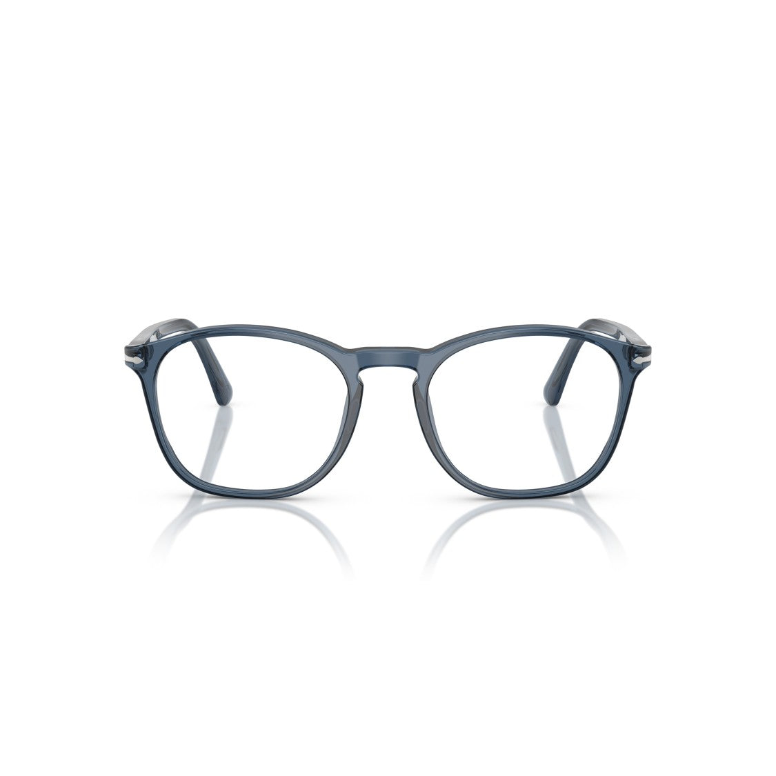 Persol 0Po3007vm Translucent Blue Acetate Eyeglasses With Keyhole Bridge
