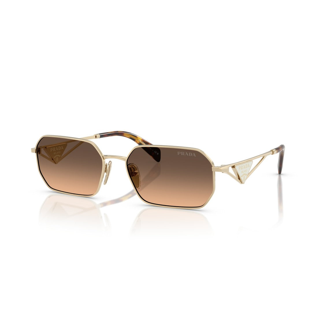 Prada 0Pr A51s Octagonal Steel Sunglasses