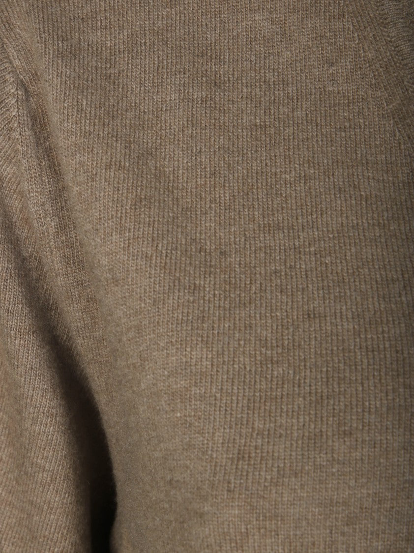 Daniele Fiesoli Fine Knit V-Neck Sweater With Ribbed Details