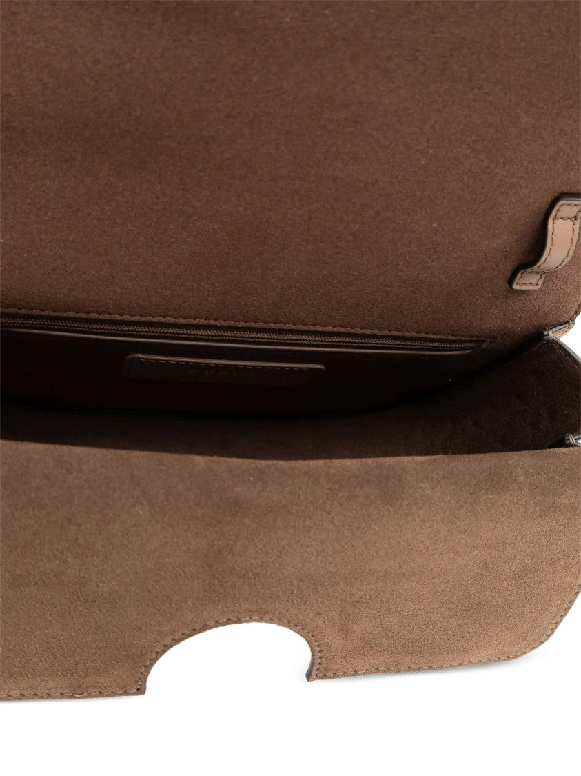 Furla Sfera S Structured Dotted Brown Leather Bag