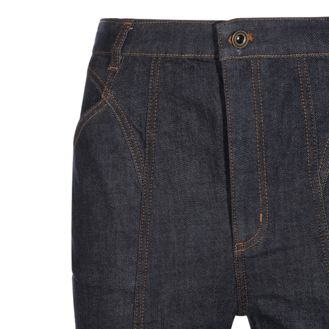 Self-Portrait High-Waisted Contrast Stitch Flared Jeans