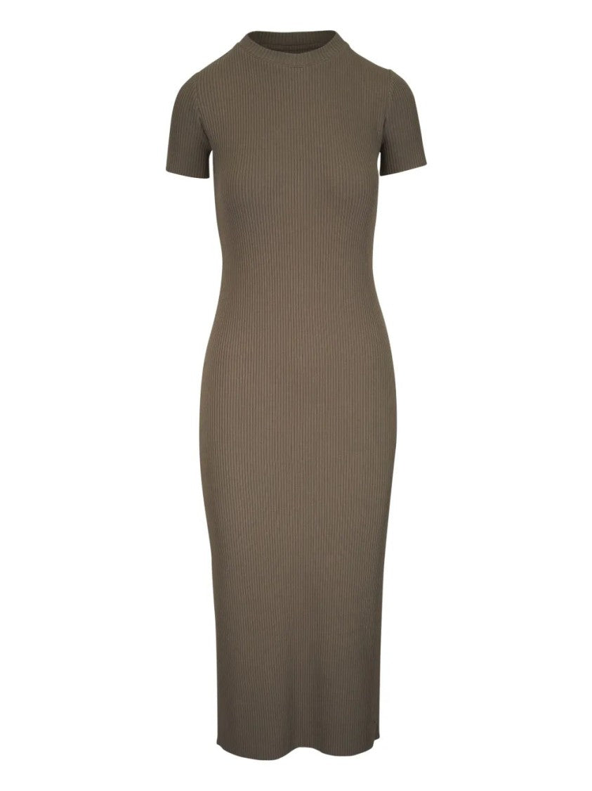 Vince Rib S/S Crew Nk Dress