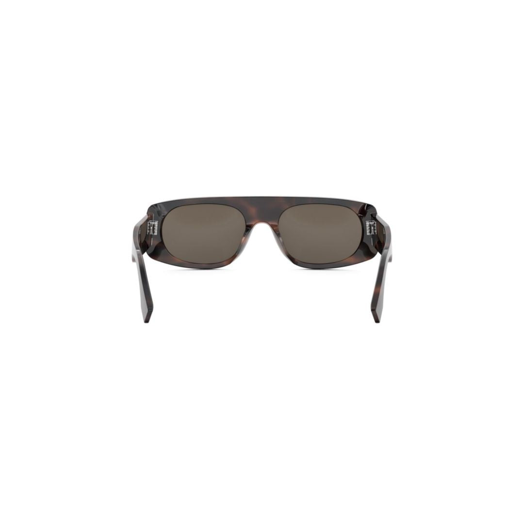 Fendi Fe40169i Rectangular Tortoiseshell Sunglasses