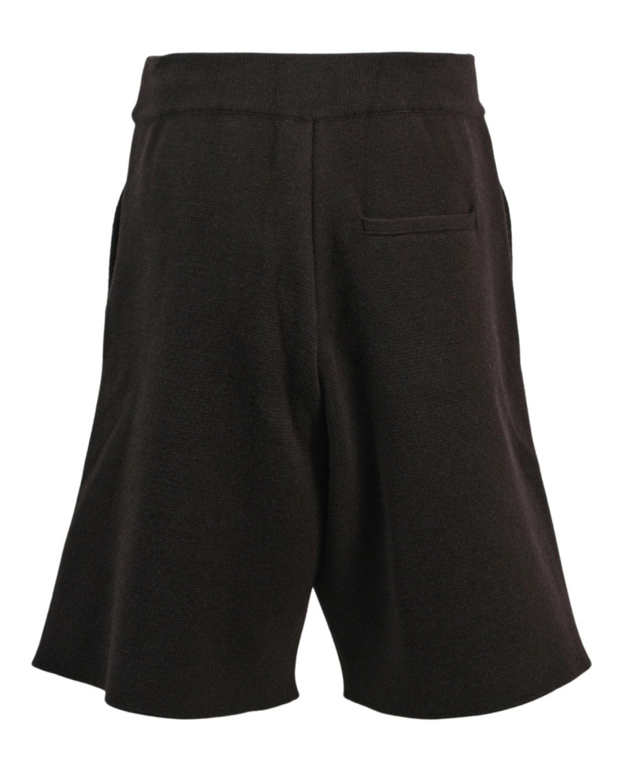 Bottega Veneta Cashmere Blend Loose Fit Shorts With Pocket Details